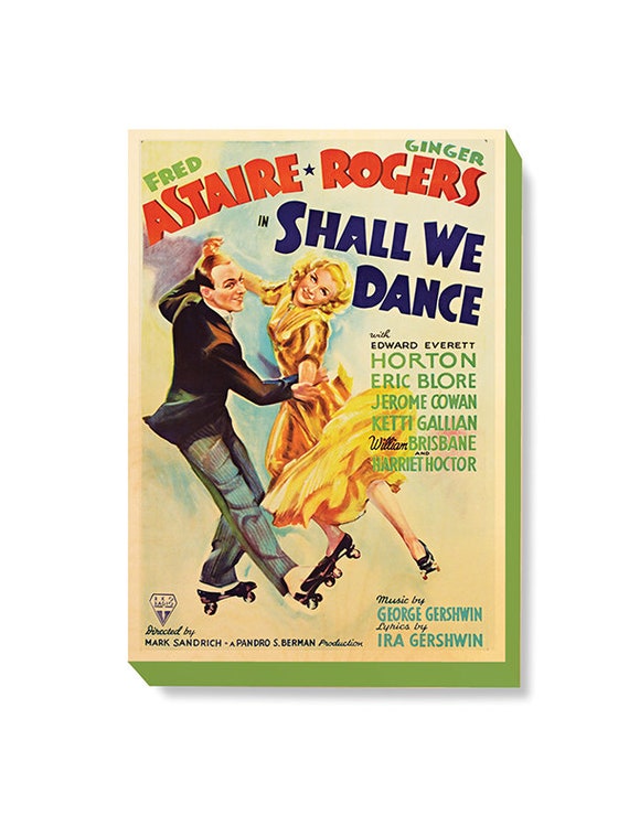 Art print POSTER CANVAS Ginger Rogers and Fred Astaire Dancing