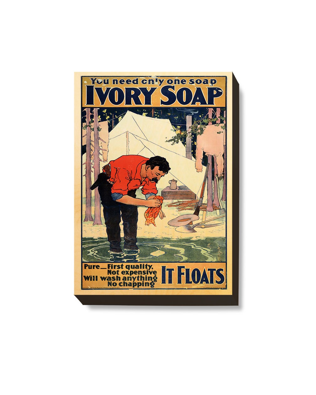 Vintage Werbung-Art Elfenbein Seife Auf Holz Leinwand Von | Etsy
