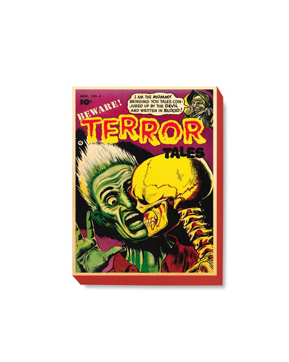Vintage Comic Book Cover Art Print Terror Tales - Comic Book Cover Wood Wall Art Vintage Comic Book Cover Art Print Terror Tales - Comic Book Cover Wood Wall Art