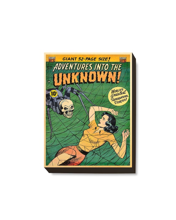 Vintage Comic Book Cover Art Print Unknown Adventures - Comic Book Cover Wood Wall Art Vintage Comic Book Cover Art Print Unknown Adventures - Comic Book Cover Wood Wall Art