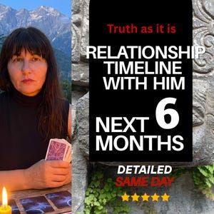 Cronología de la relación (6 meses), lectura del futuro amoroso, lectura del tarot del amor, lectura de sentimientos exactos, tarot predictivo, lectura del mismo día.