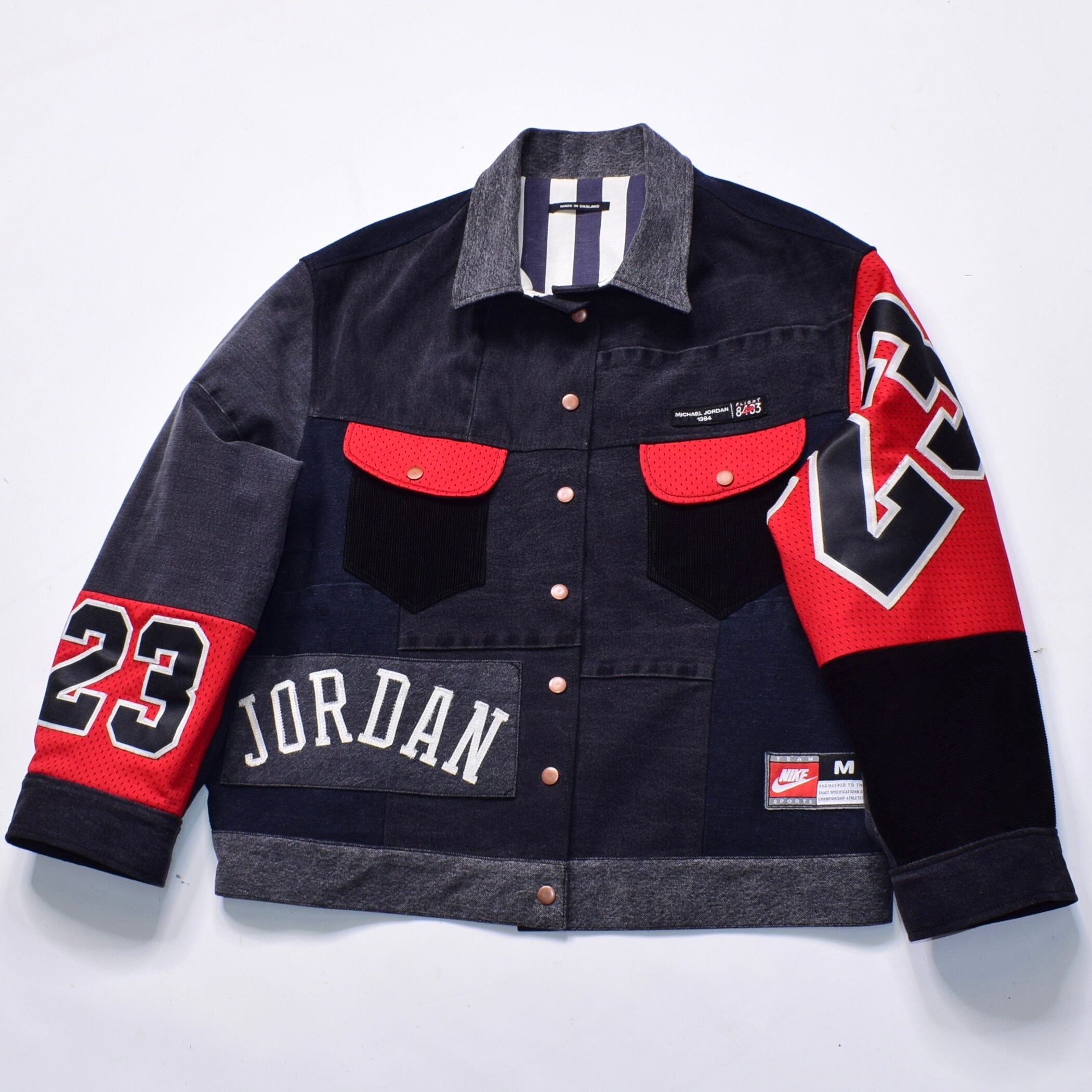 RARE NBA 80's Chicago Bulls Michael Jordan 23 Varsity Jacket Black