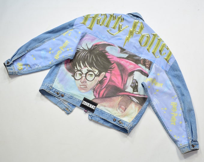 NORTH Reworked Harry Potter Denim Jacket Size Large Oversize Etsy