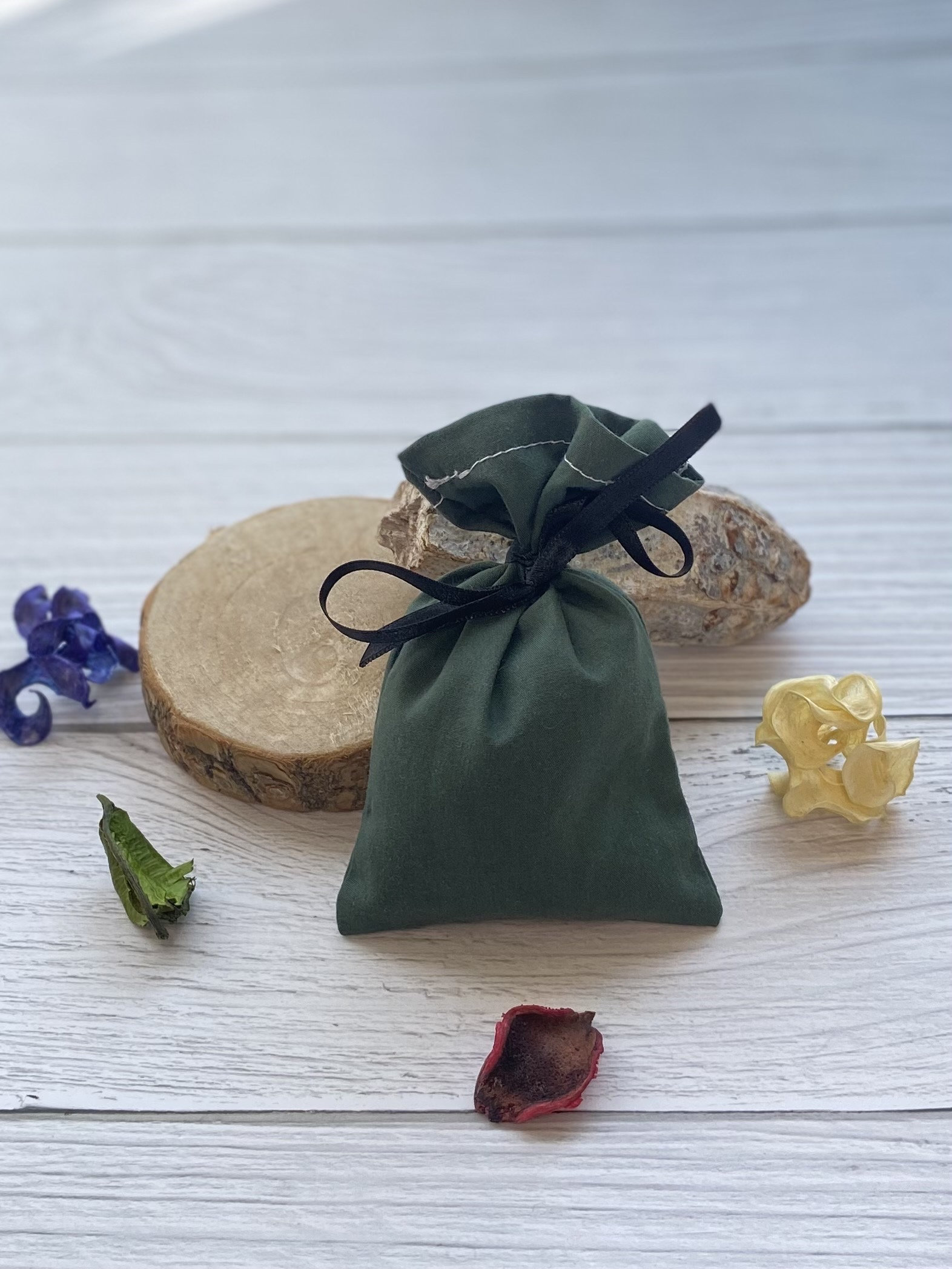 Sachet de lavande française en coton upcyclé ou biologique, sachet