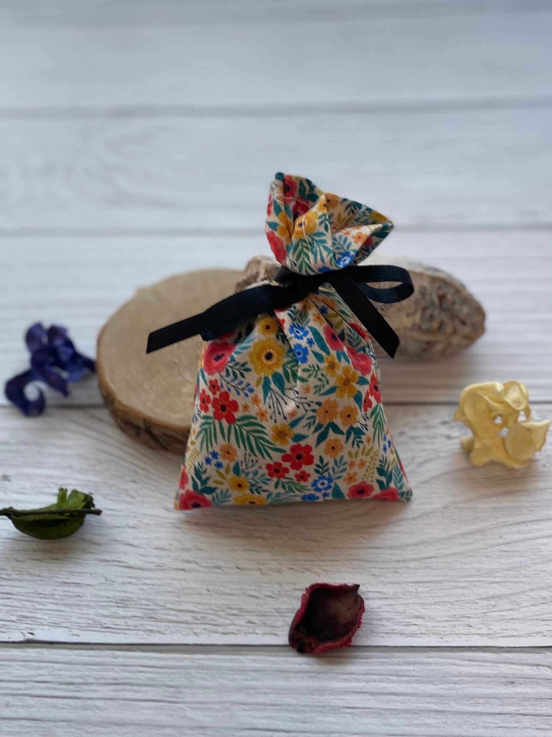 Sachet de lavande française en coton upcyclé ou biologique, sachet