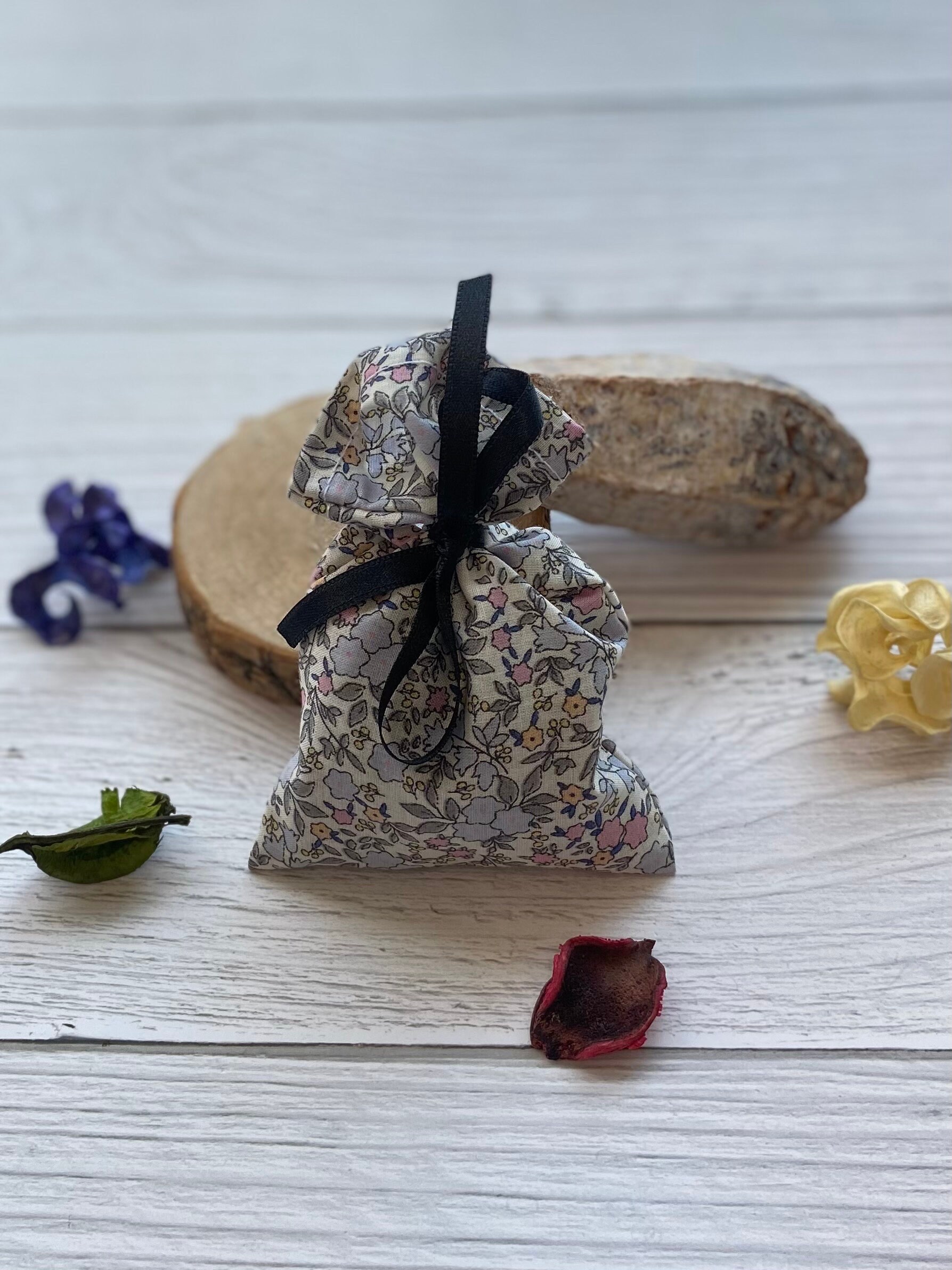 Sachet de lavande française en coton upcyclé ou biologique, sachet