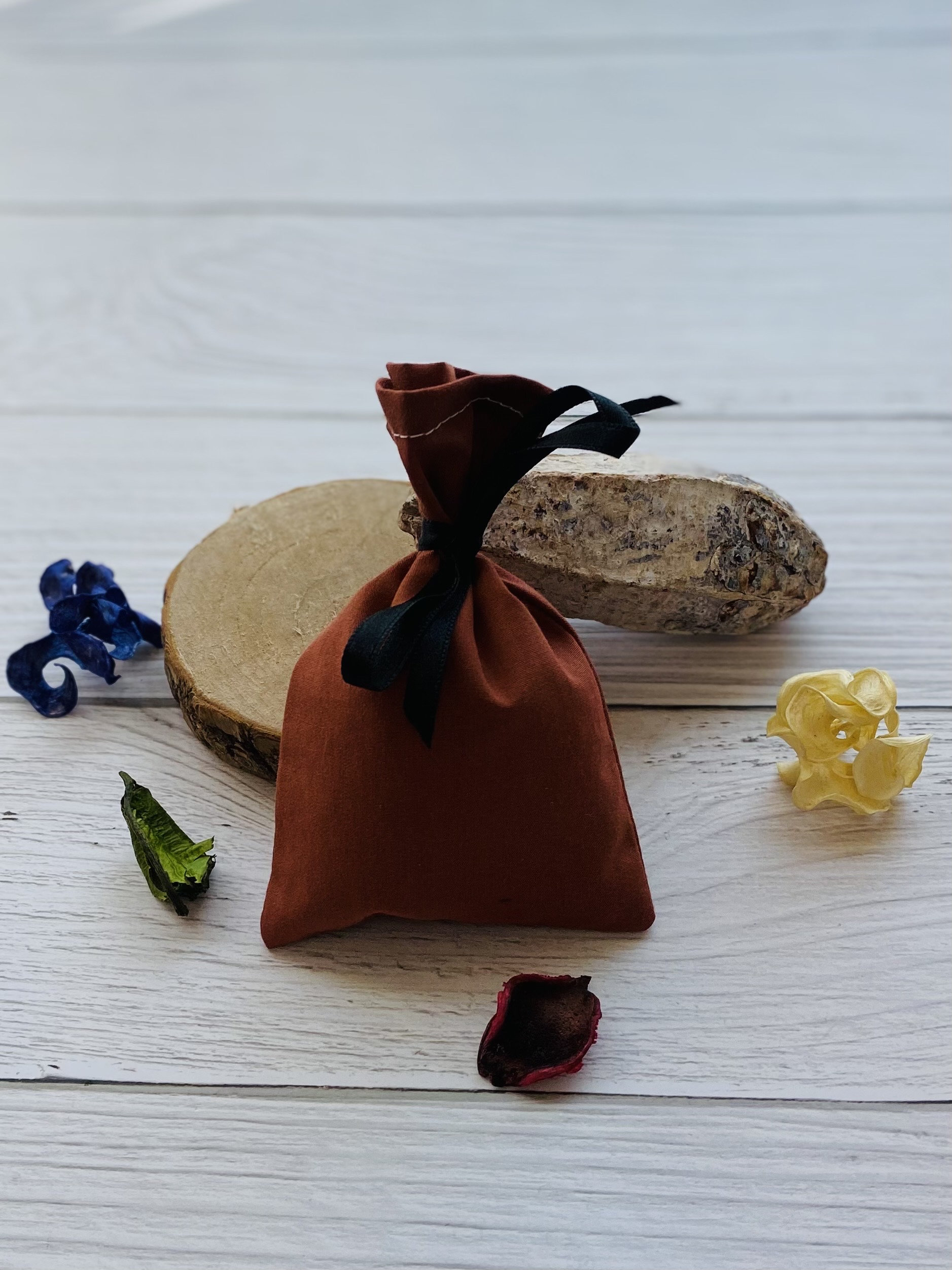 Sachet de lavande française en coton upcyclé ou biologique, sachet