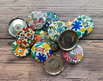 Button covered in liberty fabrics different sizes made to order