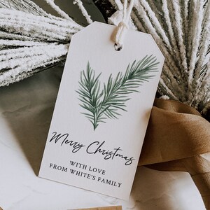 PINE TREE Christmas Gift Tags Template Printable Pine Tree - Etsy