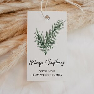 PINE TREE Christmas Gift Tags Template Printable Pine Tree - Etsy