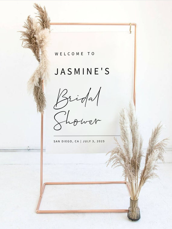 MINIMALIST | Bridal Shower Welcome Sign, Printable Template,  Modern Signage, Digital Download