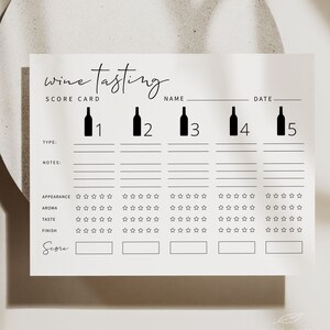 WINE | Tasting Card, Wine Tasting Score Card, Wine Tasting Notes ...