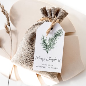 PINE TREE Christmas Gift Tags Template Printable Pine Tree - Etsy