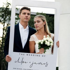 MINIMALIST | Wedding Photo Prop Frame Template, Printable Picture Booth, Modern, Portrait, Digital Download