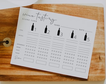 Wine Tasting Notes Printable - Etsy
