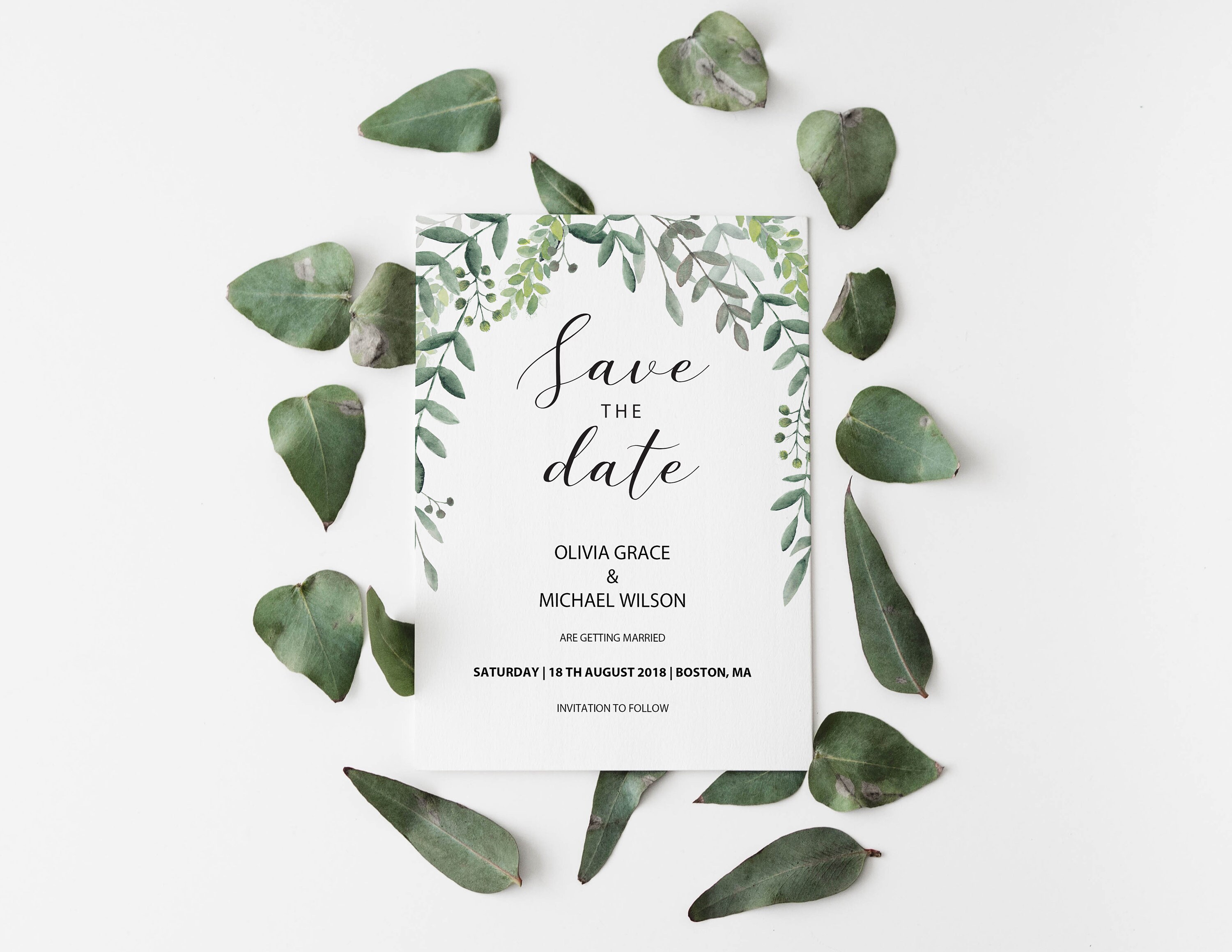 GREENERY Wedding Template Suite Printable Complete | Etsy