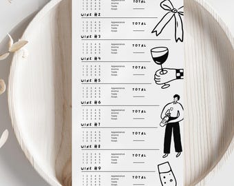 Wine Tasting Card, Wine Tasting Score Card, Wine tasting notes, Canva Printable, Modern Graphics Score Sheet, Digital Download