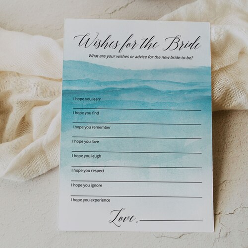 BEACH Bridal Shower Invitation Printable Template Digital - Etsy