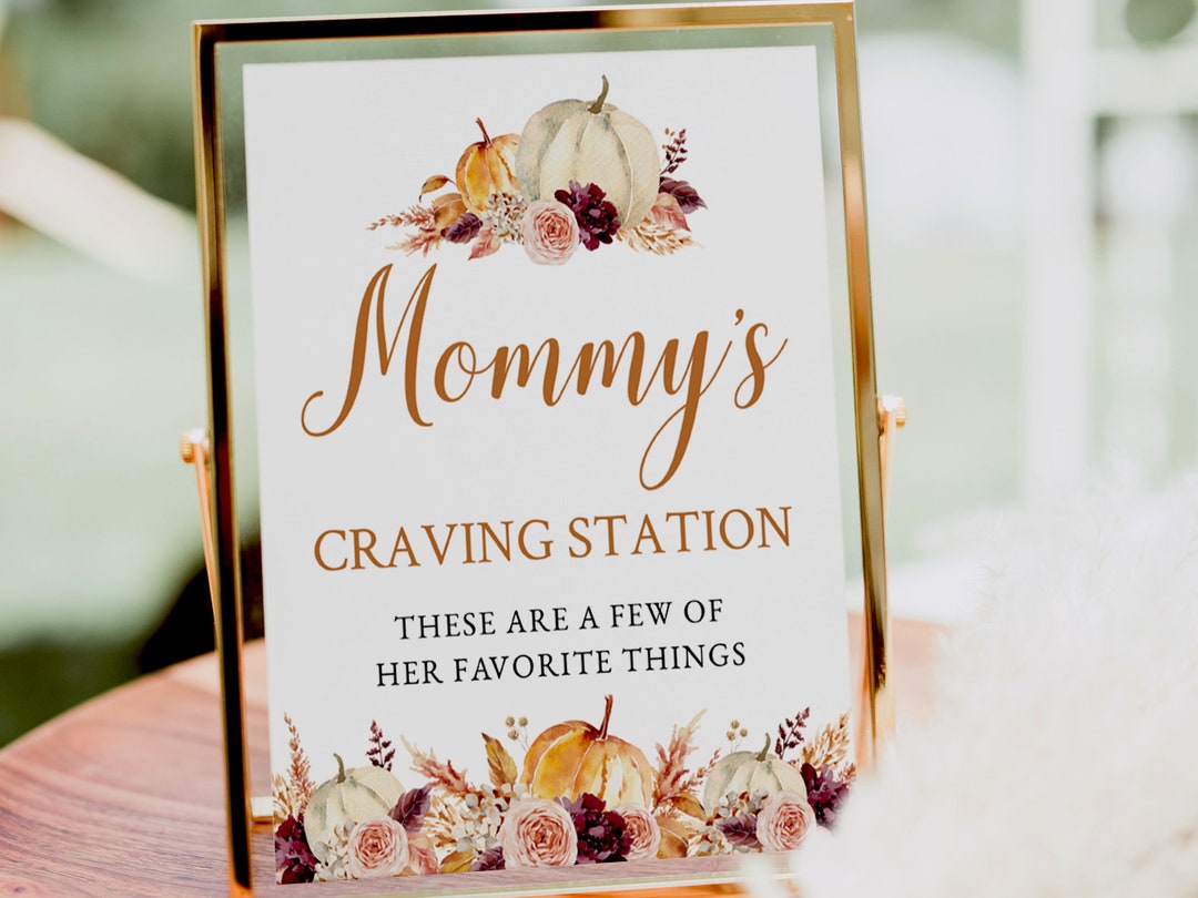 PUMPKIN | Mommy's Craving Station Sign Template, Printable, Fall Colors ...