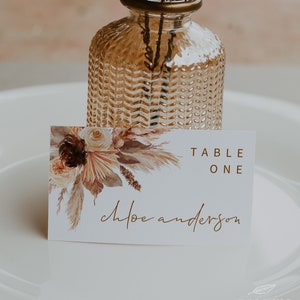 TERRAKOTTA | Platzkartenvorlage, Boho Hochzeit, digitaler Download