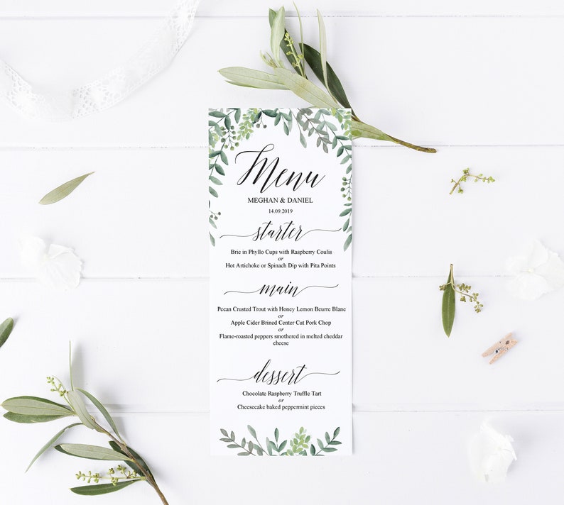 GREENERY Wedding Template Suite Printable Complete | Etsy