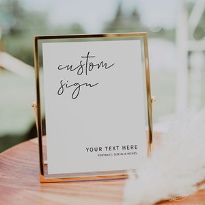 MINIMALIST | Sign Template, 8x10, Printable, Modern Wedding, Digital Download