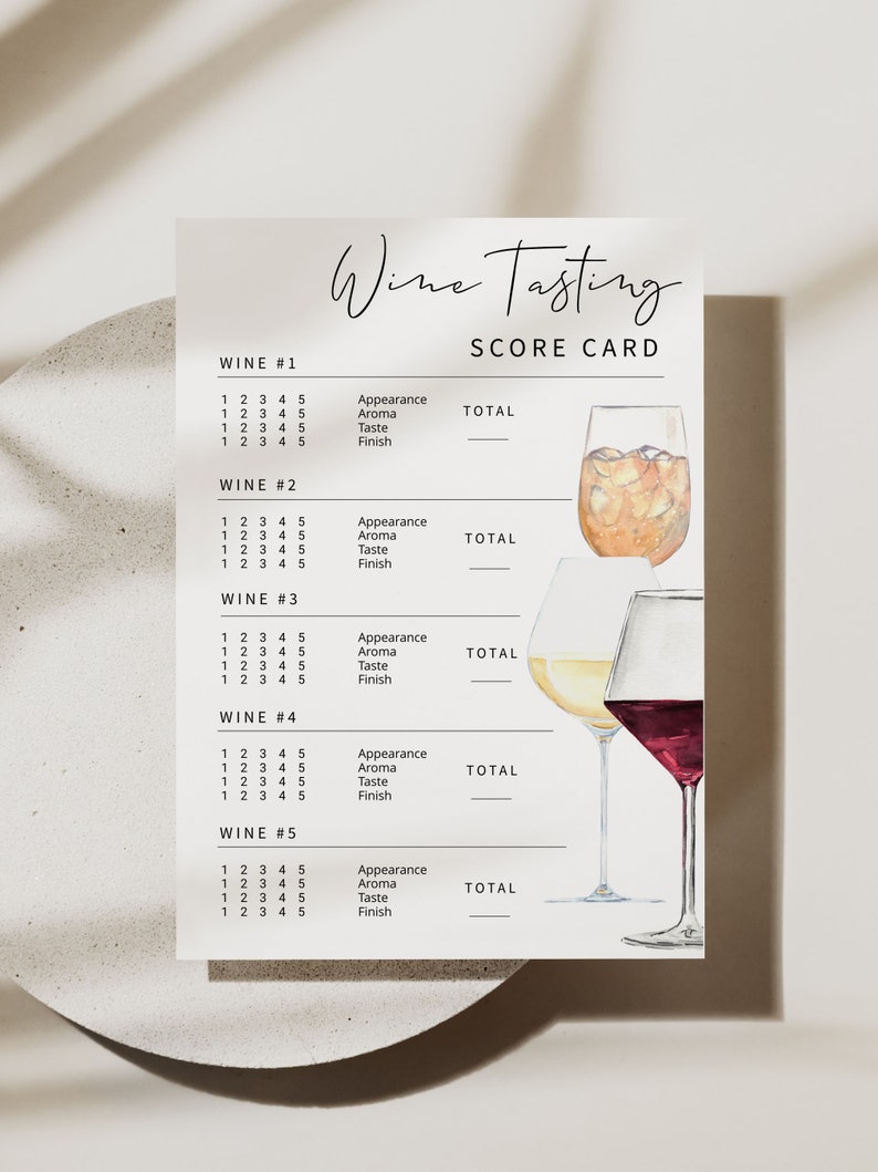 WINE | Tasting Card, Wine Tasting Score Card, Wine Tasting Notes ...