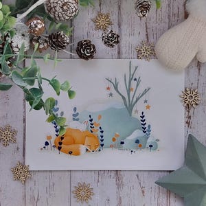 Tirage A5 "Doux hiver", sur papier 300gr