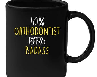 Mug for Orthodontist Gift for Orthodontist Black mug, Gift for Coffee or Tea lover, Christmas gift for coworker