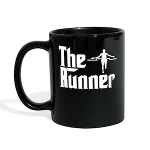 Run, Running, Runner, Marathon - The Runner - Black Coffee Mug, Tea Cup for people who love Running