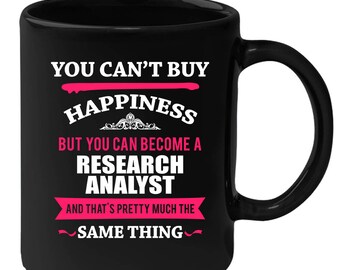Mug for Research Analyst Gift for Research Analyst Black mug, Gift for Coffee or Tea lover, Christmas gift for coworker