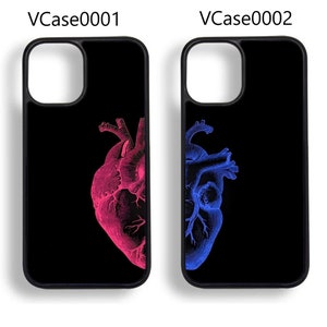 Personalisierte benutzerdefinierte iPhone niedlich zusammenpassende Hüllen für iPhone 15 14 13 12 11 Pro Max iPhone XR X XS iPhone 7 8 PLUS iPhone Se Geschenk für Paare Bild 1