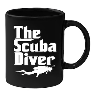 Scuba Dive,Scuba Diver, Scuba Diving - The Scuba Diver - Black Coffee Mug, Tea Cup for people who love Scuba Diving