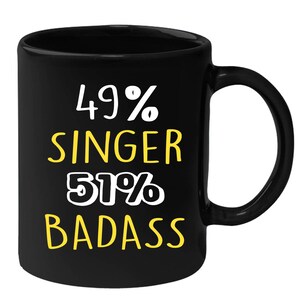 Mug for Singer Gift for Singer Black mug, Gift for Coffee or Tea lover, Christmas gift for coworker