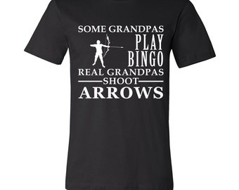 Archery Gift, Some Grandpas play bingo, Real Grandpas Archery, Grandpa tee, Unisex T-shirt, Grandfather gift, Grandfather t-shirt