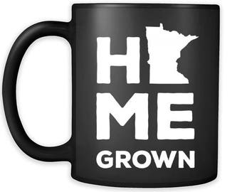 Minnesota cup Minnesota coffee mug - Home grown Minnesota mug - Minnesota coffee cup Minnesota state mug 11oz Black US State mugs