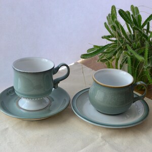 DENBY リージェンシーグリーン コーヒー&ティーカップ&ソーサー 2 個