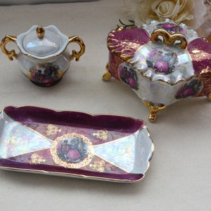 French Limonges style toilet set.