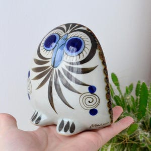 Ken Edwards El Palomar Owl | Vintage Tonalá Mexican Pottery | 1960s-70s Figurine | Signed KE
