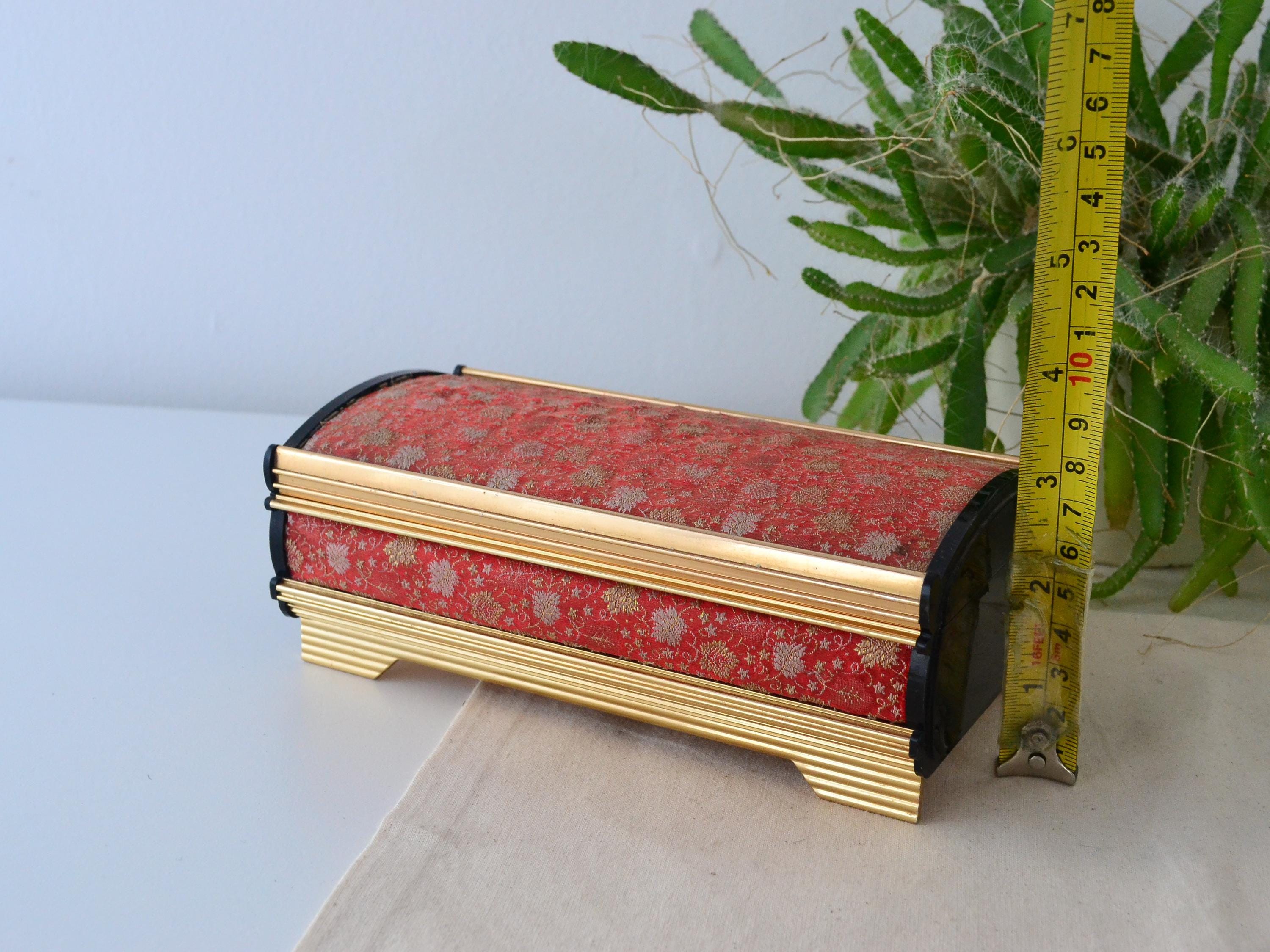 Vintage Lady Mate Red Music Box, Japanese Music Jewelry Box, 1970