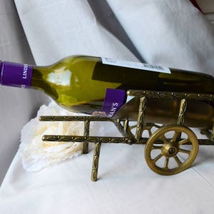 Bottiglia dell&#39;annata della vite stand ottone bottiglia titolare stand vite bottiglia stand ottone carrozza vite negozio vigneto arredamento vite regalo arredamento ristorante