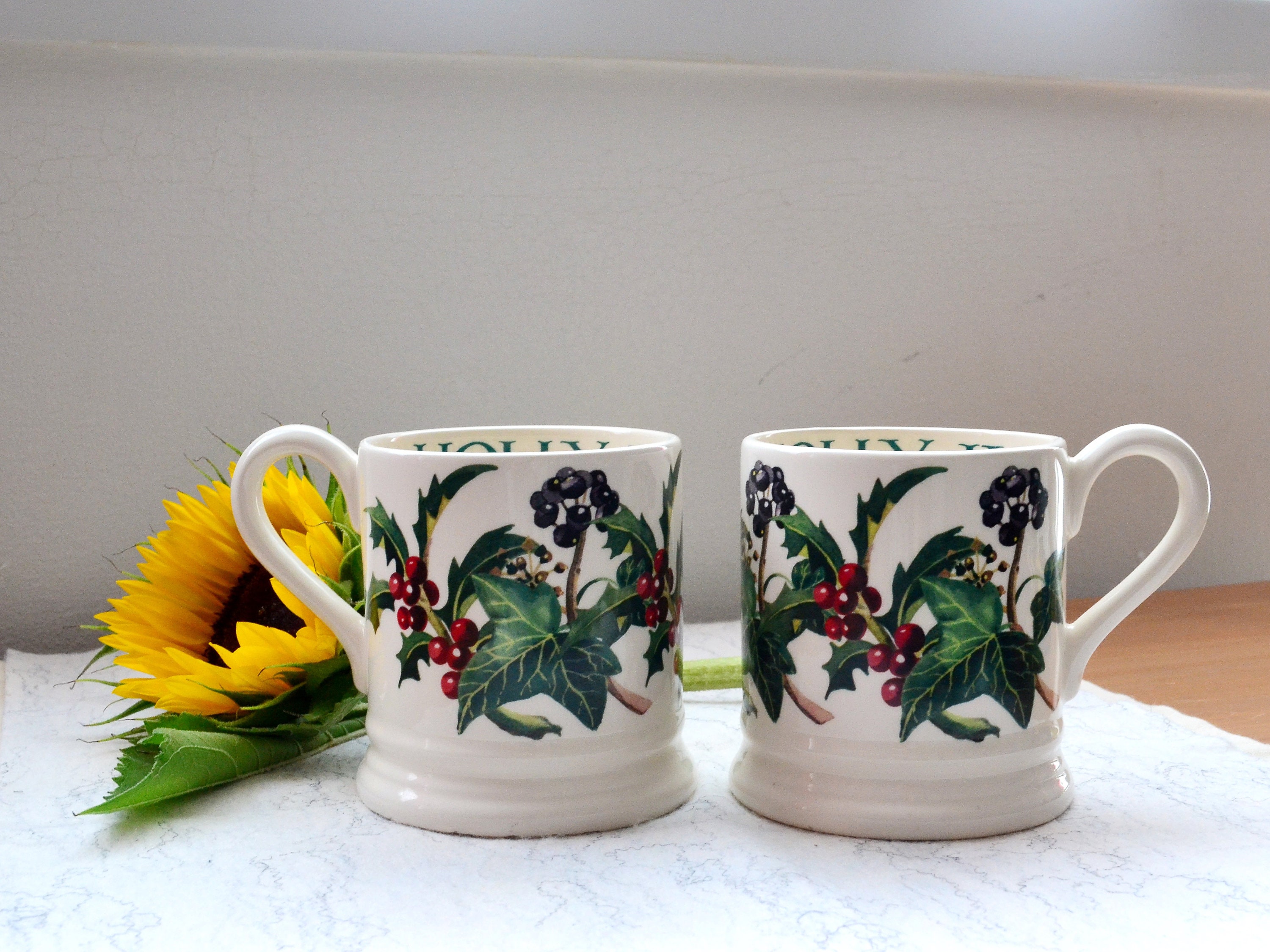 Emma Bridgewater Vintage Holly Ivy Half Pint Mug. - Etsy