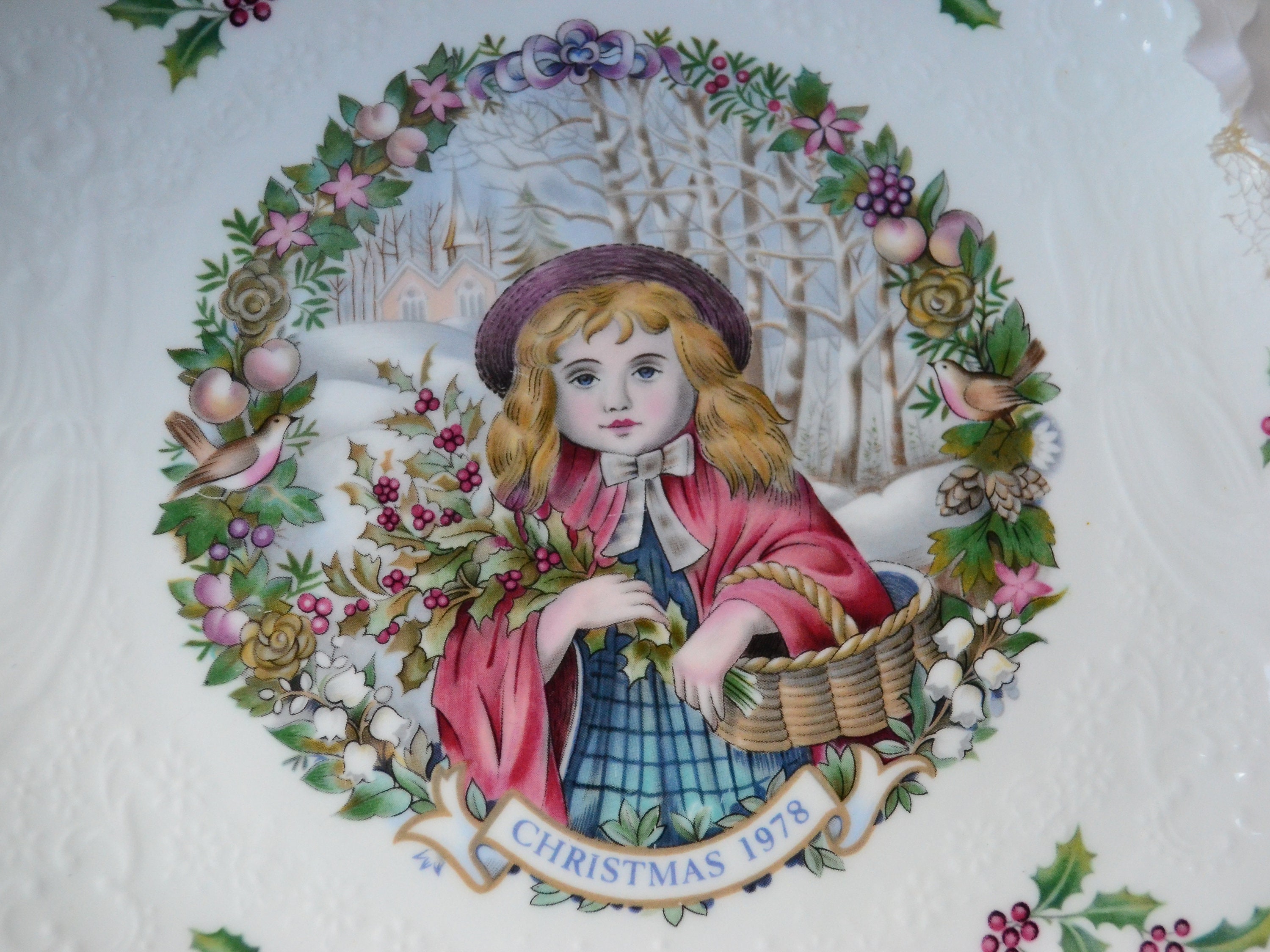 ロイヤルドルトン　クリスマスプレート　1978製造　径21.2cm ロイヤルドルトン クリスマス 1978 プレート 磁器 クリスマス