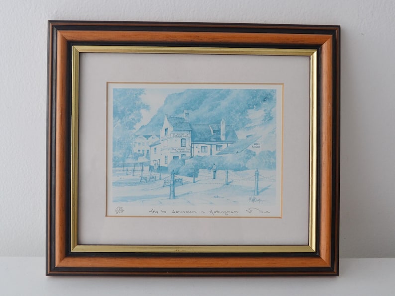 KW Burton Trip to Jerusalem Nottingham Limited Print 592/600 Framed image 1