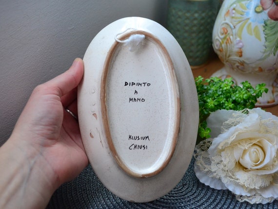 Dipinto a Mano Italian Ceramic Wall Plate Large Ceramic Berry Wall