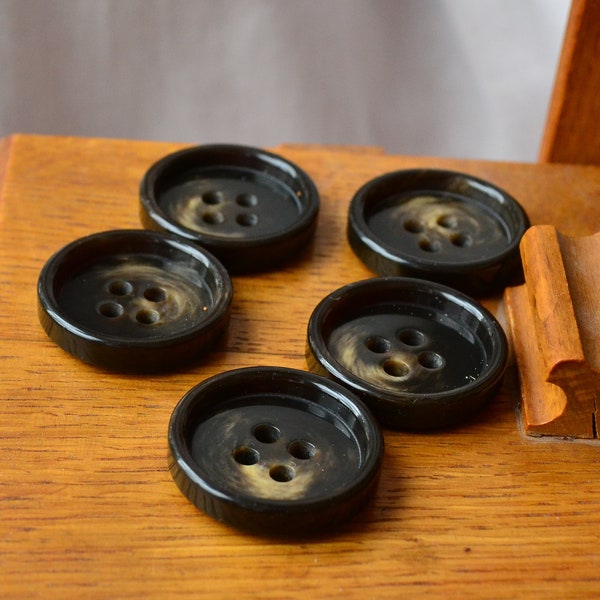 Vintage coat buttons, four hole button, jumper buttons brown buttons chocolate buttons horn suit buttons old buttons leather handbag supply