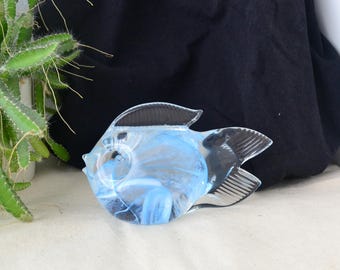 Glass fish ornament paperweight.