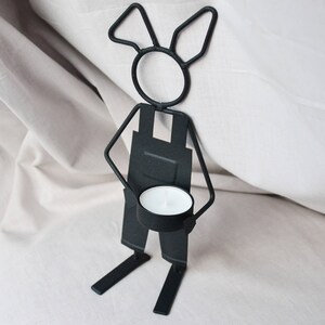 Bunny rabbit candle holder Tealight stand decor  bunny candle stand  Easter bunny window decor Tealight bunny rabbit ornament Easter gift