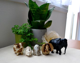 Animales cerámicos porcelana cerdo cerámica elefante ornamento mamut estatuilla vaca escocesa decoración cerdo británico ornamento elefante azul
