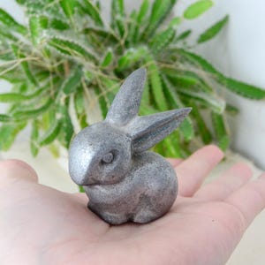 Vintage Pewter Bunny Figurine | Hand-Cast Rabbit Sculpture | Easter Collectible | Cottage Core Decor